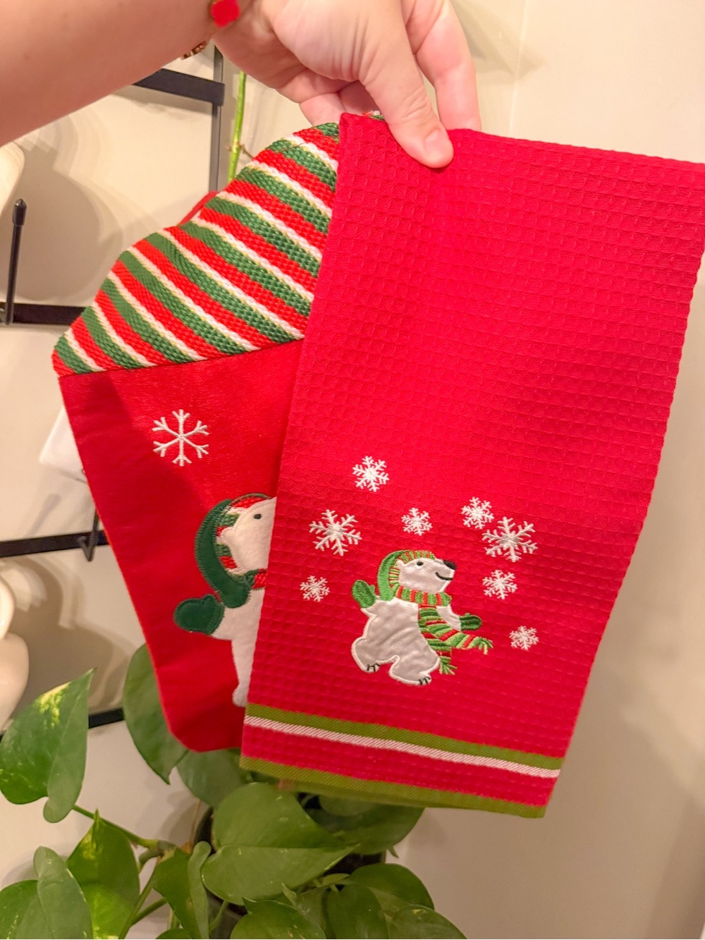 Christmas Stocking and Towel Polar Bear Theme